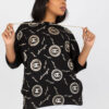 Černá plus size mikina GOLDENYA s potiskem