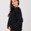 Černá mikina s kulatým výstřihem NATURAL SIDE – BERILIA