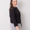Černý plus size top WILMARIE se šňůrkou