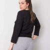 Černý plus size top WILMARIE se šňůrkou
