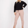 Černý plus size top WILMARIE se šňůrkou