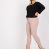 Černý plus size top WILMARIE se šňůrkou