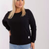Černá bavlněná plus size mikina CALMERA