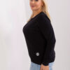 Černá bavlněná plus size mikina CALMERA