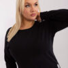 Černá bavlněná plus size mikina CALMERA