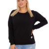 Černá bavlněná plus size mikina CALMERA