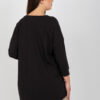 Černá plus size mikina APPLINNE s flitrovou aplikací