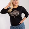 Černá plus size mikina METALBLOOM