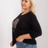 Černá plus size mikina METALBLOOM