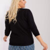 Černá plus size mikina METALBLOOM