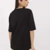 Černý top ROSAVEL se zlatým květem