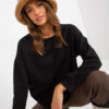 Černá dlouhá basic oversize mikina – TELENA