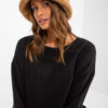 Černá dlouhá basic oversize mikina – TELENA