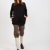 Černá dlouhá basic oversize mikina – TELENA