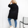 Černá plus-size tunika BUTTONEL