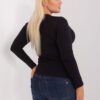 Černý přiléhavý top LINEARA plus size