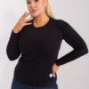 Černý přiléhavý top LINEARA plus size