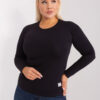 Černý přiléhavý top LINEARA plus size