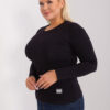 Černý přiléhavý top LINEARA plus size