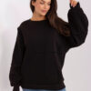 Černá oversize mikina Lily Rose bez kapuce – FERINA