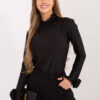 Černý elegantní top NOCTESSA s průsvitem