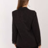 Černo-stříbrné elegantní sako s krajkou – QILIARA