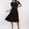 Černé klasické midi šaty FLORELLA