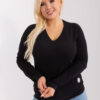 Černý plus size top VELENZA