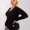 Černý plus size top VELENZA