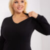 Černý plus size top VELENZA