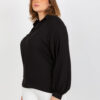 Černá plus size košilová halenka LAKERTA s límcem – ELSINORE