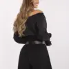 Černá halenka ROSARIA s odhalenými rameny