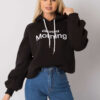 Černá zateplená oversize mikina Alice s kapucí – FARINA