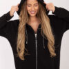 Černá oversize mikina RELEVANCE na zip – ARVYNA