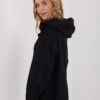 Černá oversize mikina RELEVANCE na zip s kapucí – ARVURA