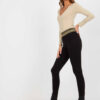 Černé casual legíny s elastickým pasem – ZAYENA
