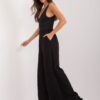 Černé elegantní wide-leg kalhoty LAKERTA na zip – DALESSA
