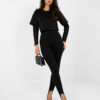 Černé hladké legíny RUE PARIS s vysokým pasem – JENELLE