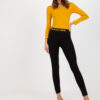 Černé bavlněné casual legíny – ZAYELLA