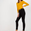 Černé bavlněné casual legíny – ZAYELLA