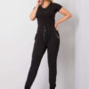 Černé bavlněné tepláky Savage plus size – CAVONA