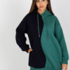 Černo-zelená bavlněná hoodie – PELINA