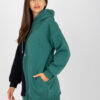 Černo-zelená bavlněná hoodie – PELINA