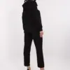 Černý casual komplet s oversize mikinou – BELLARIA