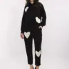 Černý casual komplet s oversize mikinou – BELLARIA