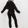 Černý plus size komplet s krátkou mikinou – CYRENE