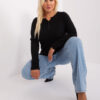 Černý plus-size svetr ZEHRA s viskózou