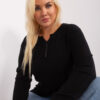 Černý plus-size svetr ZEHRA s viskózou