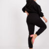Černý plus size komplet s kapucí – AKELIA