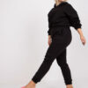 Černý plus size komplet s kapucí – AKELIA